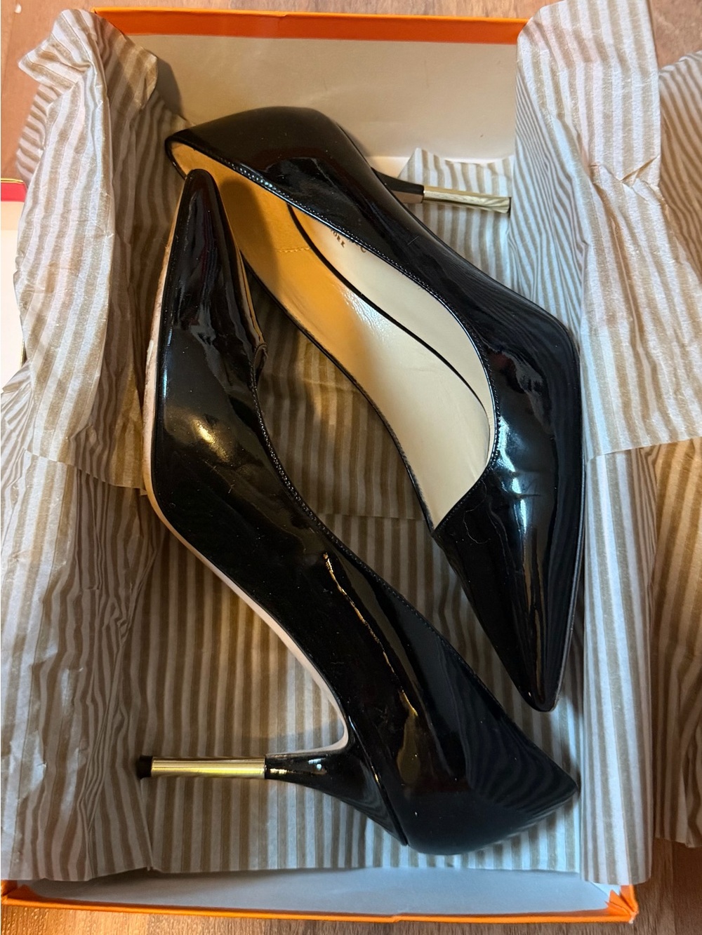 Kate Spade PRAGUE Black Patent Pointed Toe Stiletto Pumps